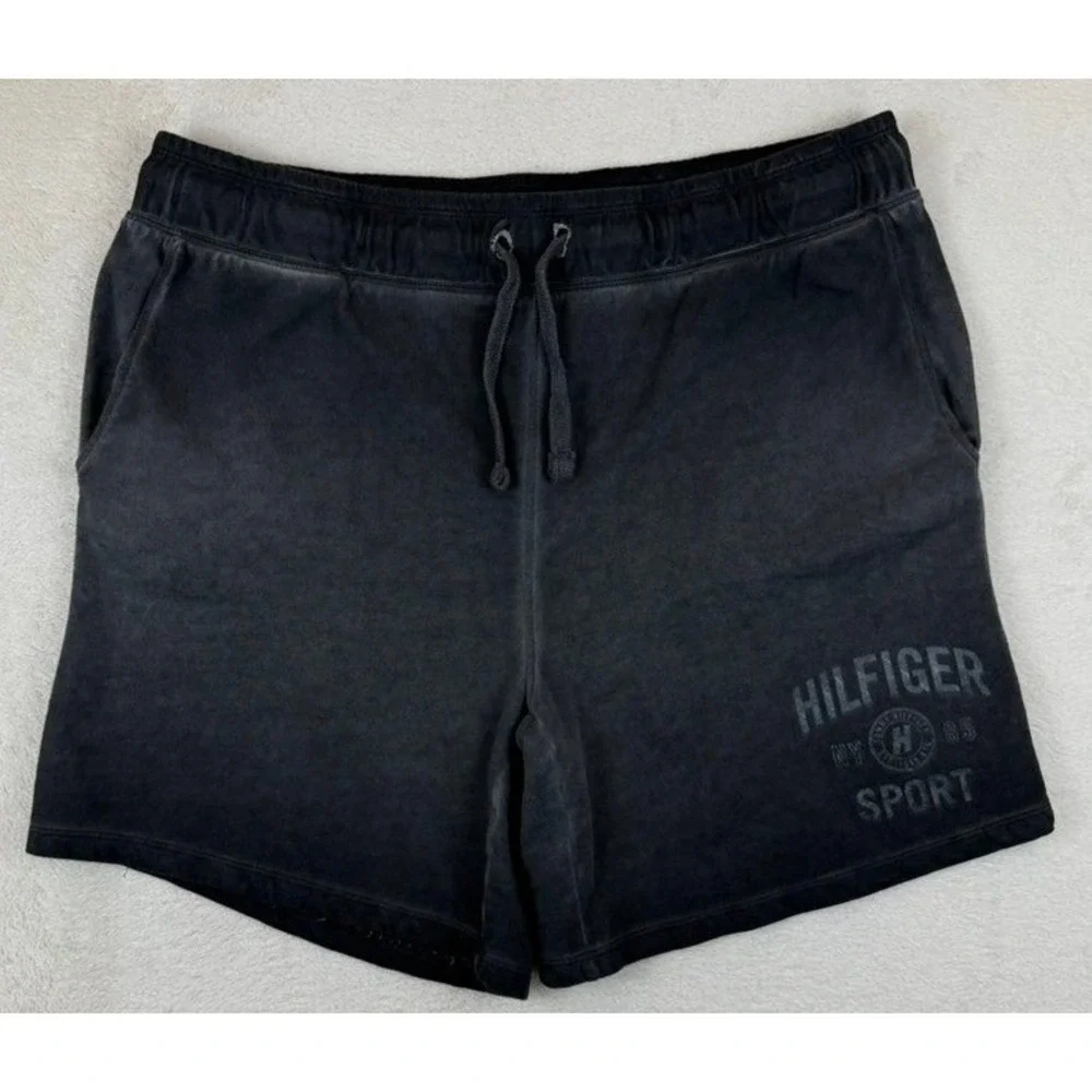 Tommy‎ Hilfiger Sport Women's M Charcoal Gray Garment Dyed Lounge Sweat Shorts